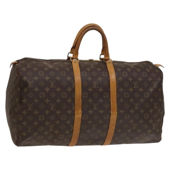 LOUIS VUITTON Monogram Keepall 55 Boston Bag M41424 LV Auth 131773 - Picture 1 of 16